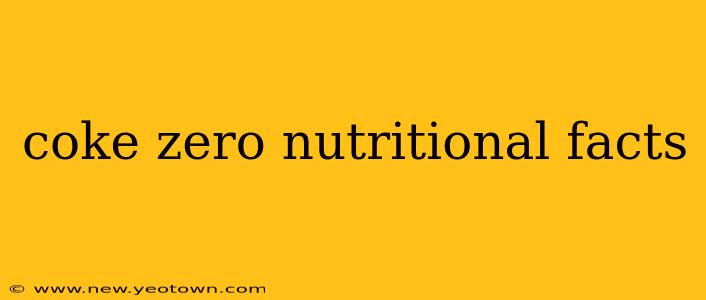 coke zero nutritional facts