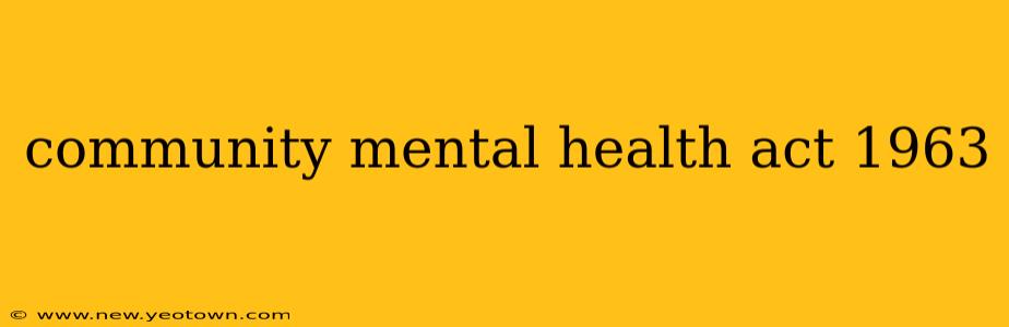 community mental health act 1963