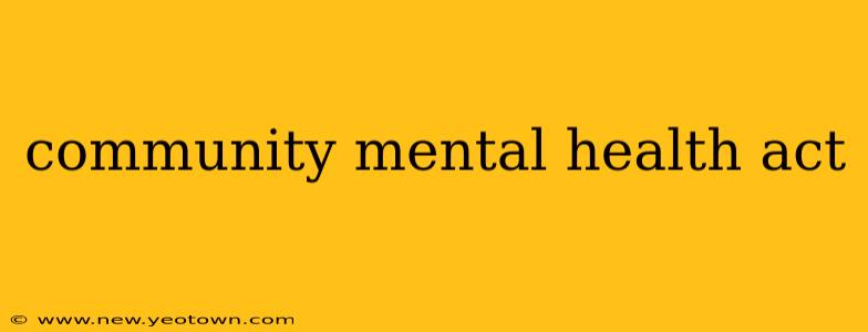 community mental health act