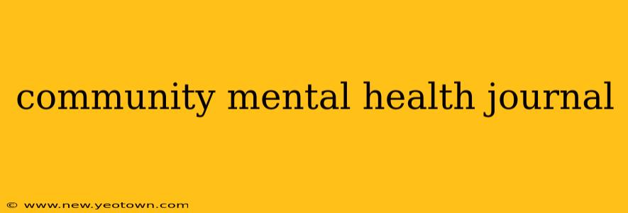 community mental health journal