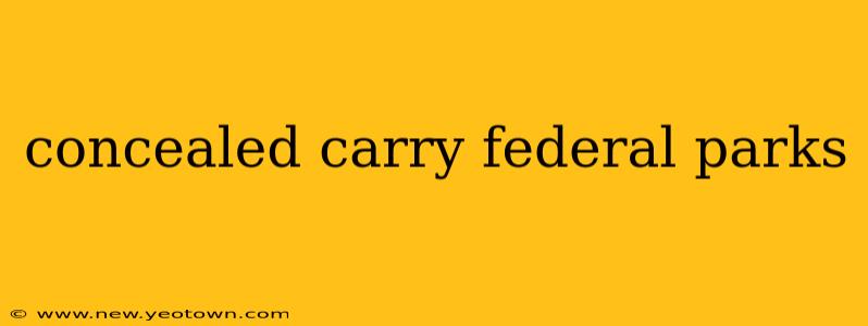 concealed carry federal parks