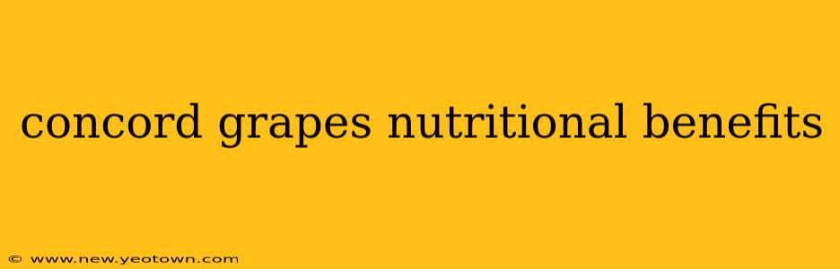 concord grapes nutritional benefits
