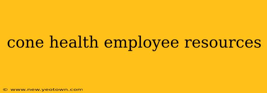 cone health employee resources