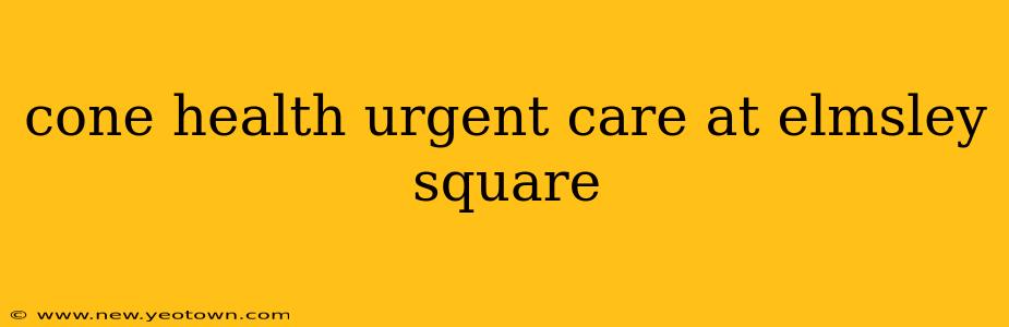 cone health urgent care at elmsley square