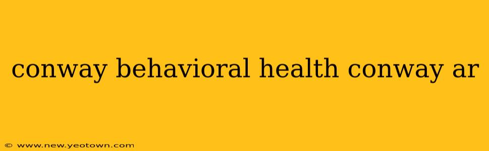 conway behavioral health conway ar