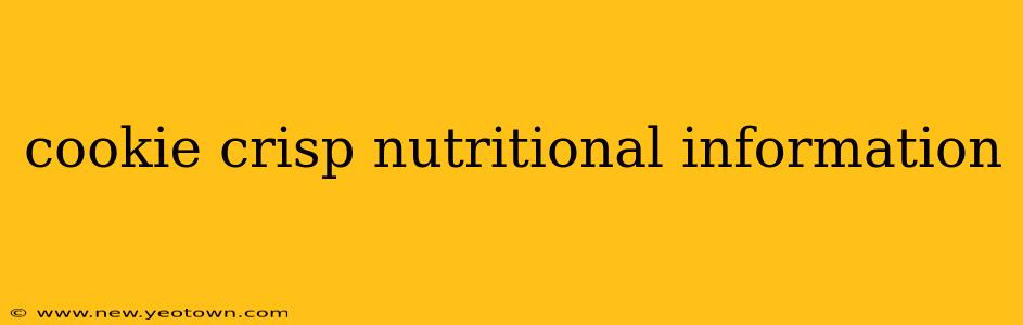 cookie crisp nutritional information