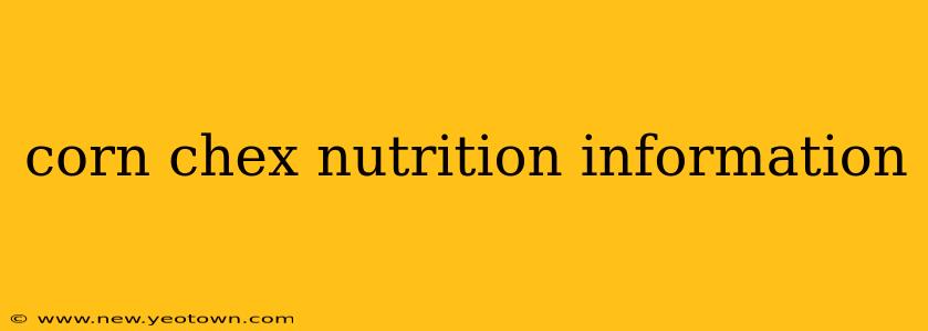 corn chex nutrition information
