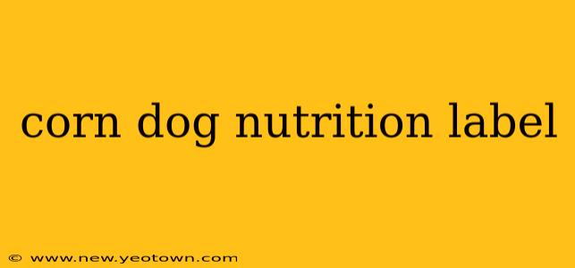 corn dog nutrition label