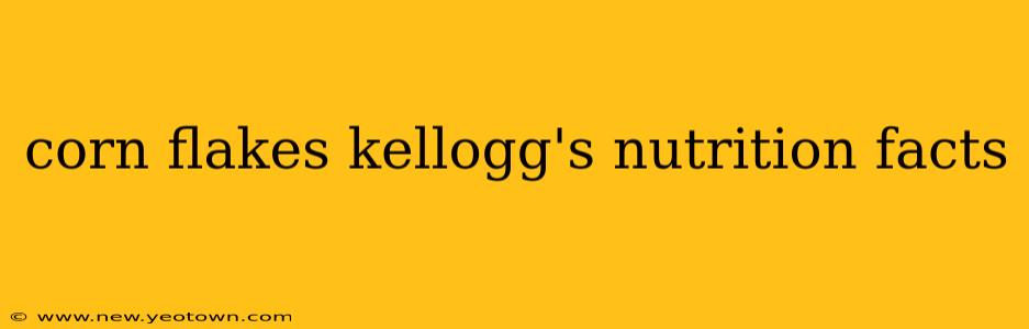 corn flakes kellogg's nutrition facts