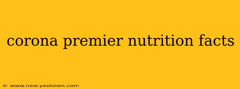 corona premier nutrition facts