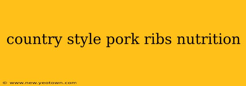 country style pork ribs nutrition