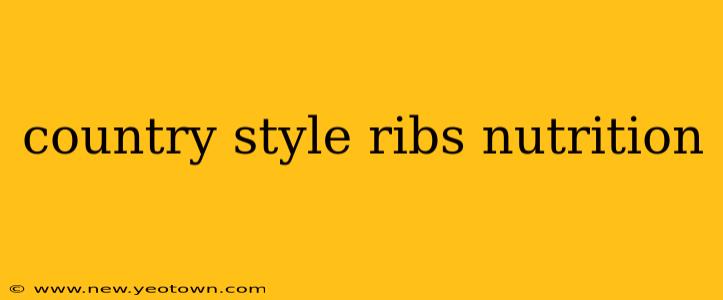 country style ribs nutrition