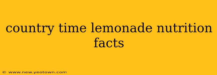 country time lemonade nutrition facts
