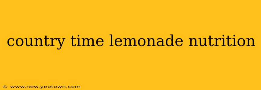 country time lemonade nutrition