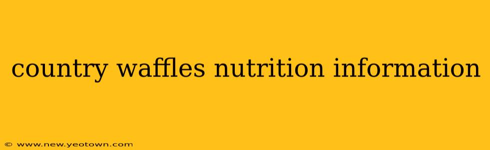 country waffles nutrition information