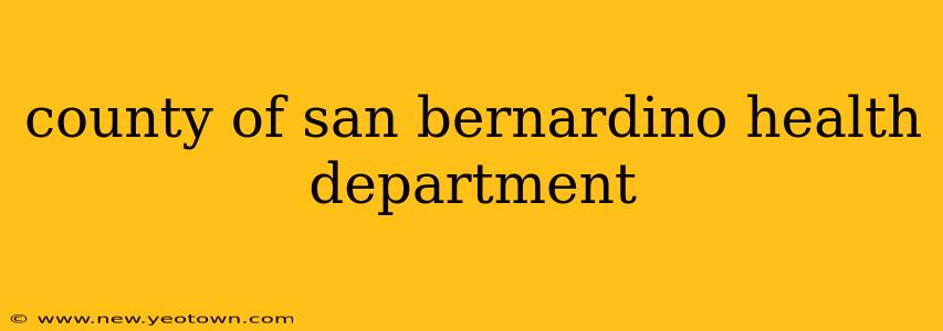 county of san bernardino health department