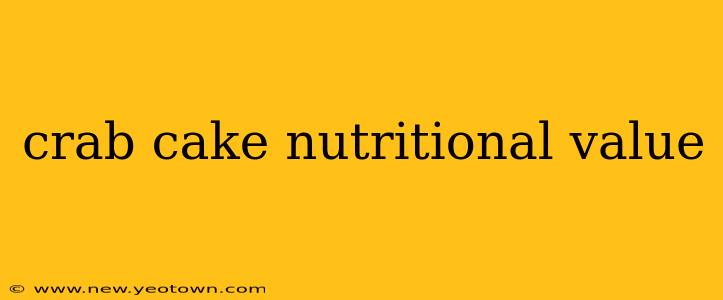 crab cake nutritional value