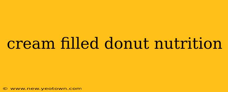 cream filled donut nutrition