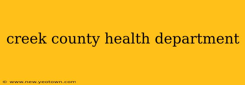 creek county health department