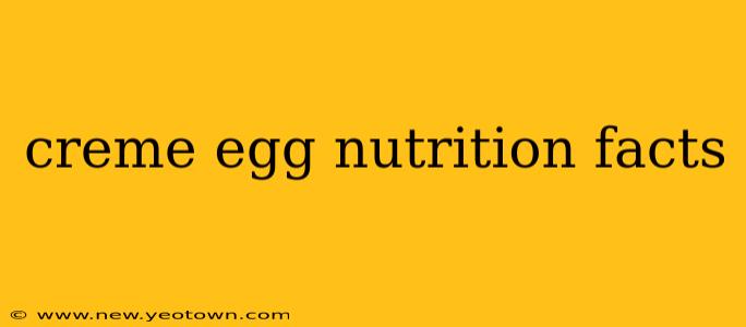 creme egg nutrition facts