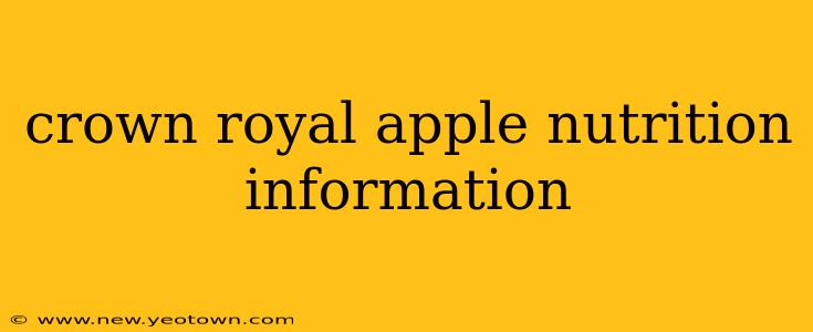 crown royal apple nutrition information