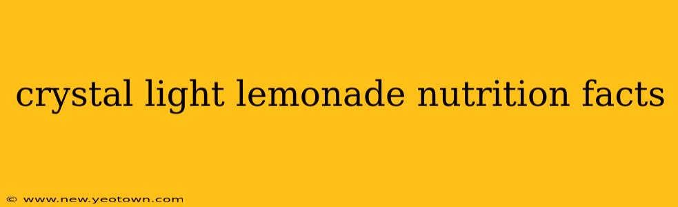 crystal light lemonade nutrition facts