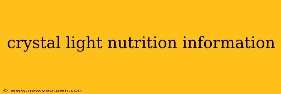 crystal light nutrition information