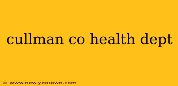 cullman co health dept