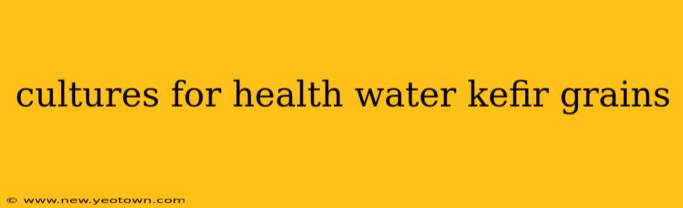 cultures for health water kefir grains