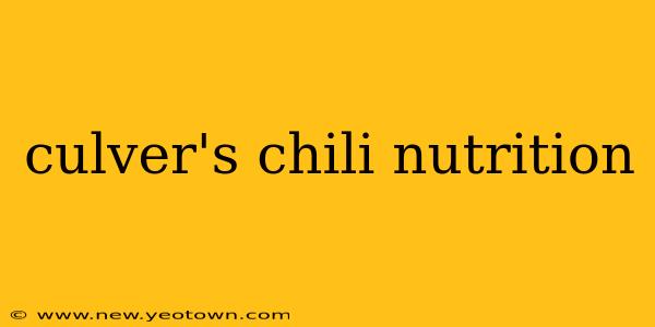 culver's chili nutrition