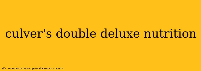 culver's double deluxe nutrition
