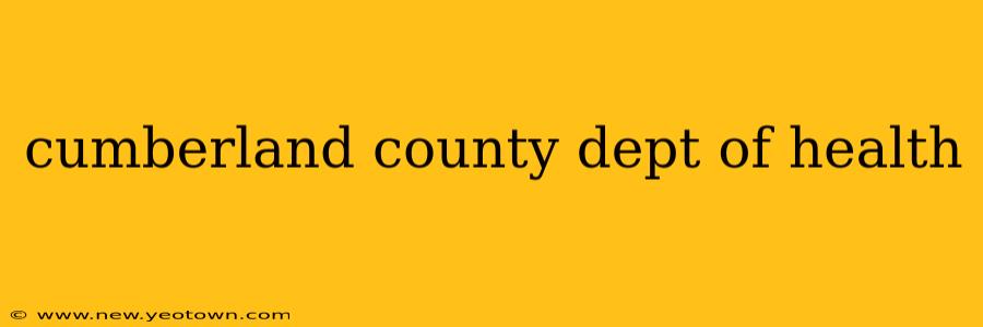 cumberland county dept of health