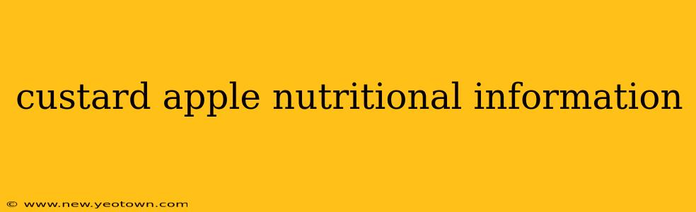 custard apple nutritional information