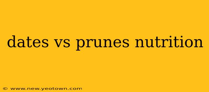 dates vs prunes nutrition