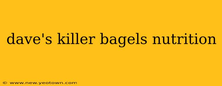 dave's killer bagels nutrition