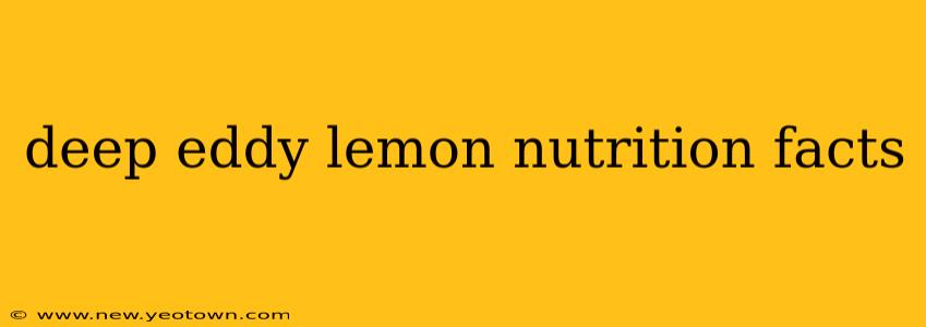 deep eddy lemon nutrition facts