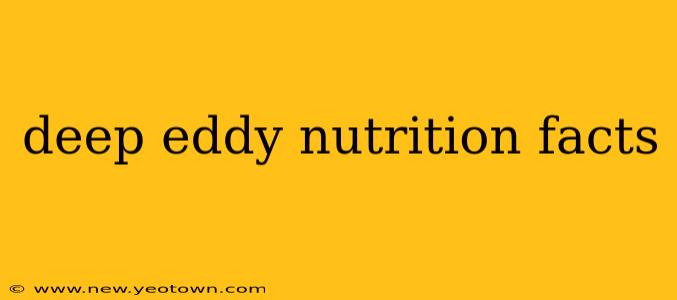 deep eddy nutrition facts
