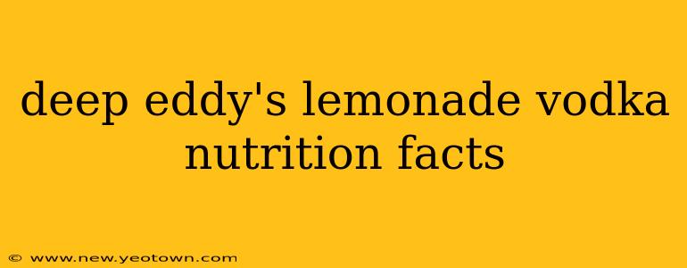 deep eddy's lemonade vodka nutrition facts
