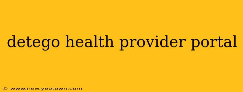 detego health provider portal