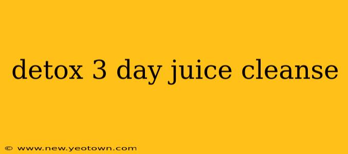 detox 3 day juice cleanse