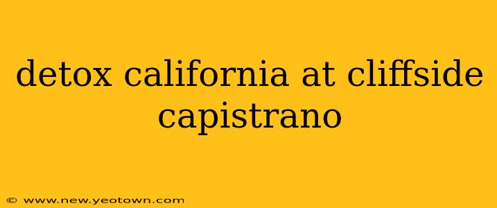 detox california at cliffside capistrano