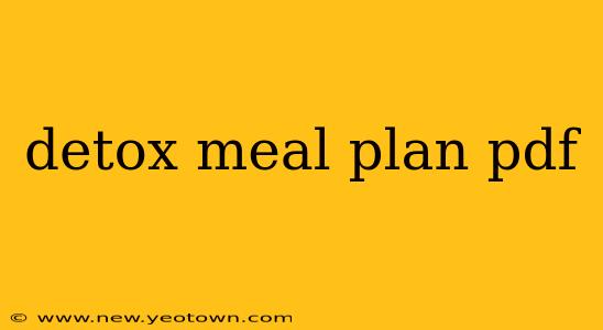 detox meal plan pdf