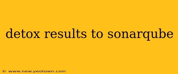 detox results to sonarqube