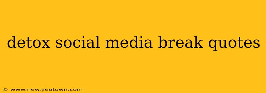 detox social media break quotes