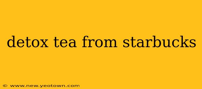 detox tea from starbucks