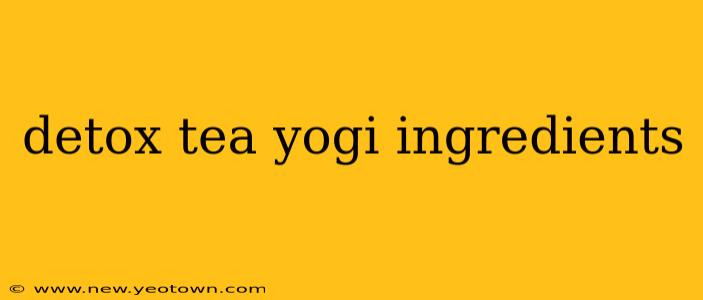 detox tea yogi ingredients