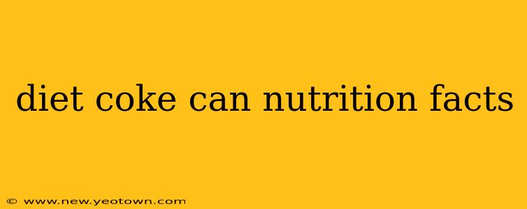 diet coke can nutrition facts