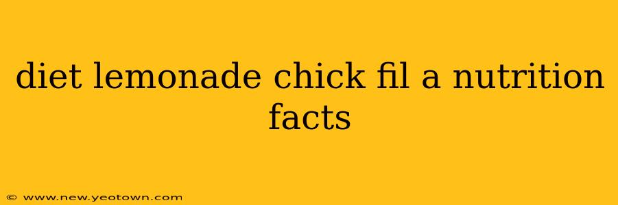 diet lemonade chick fil a nutrition facts