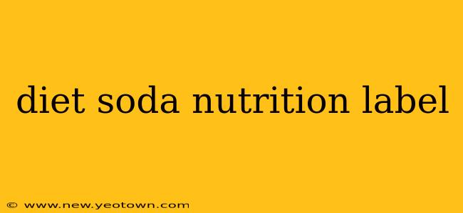 diet soda nutrition label