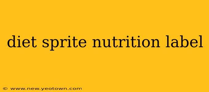 diet sprite nutrition label